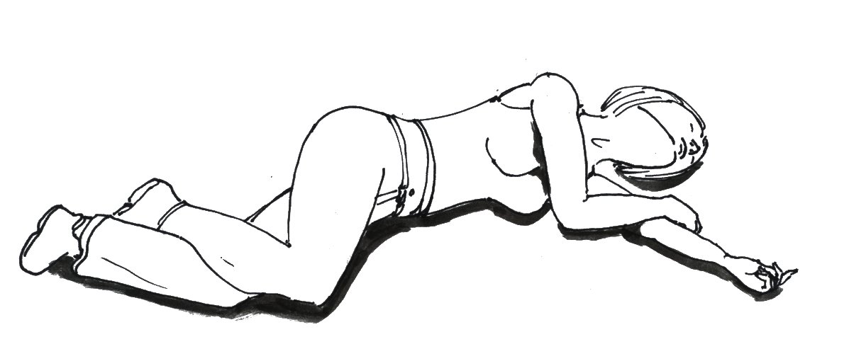 Ilustração da posição lateral de segurança